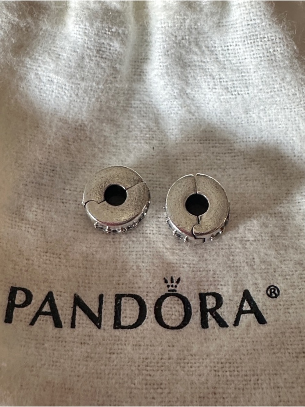 Pandora Shining Path sterling silver clip charms x2 - Picture 4 of 6